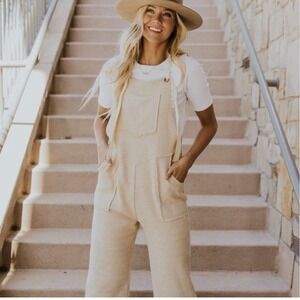Roolee Honey Sugar Tie Overalls Cotton Small Boho Cottagecore Coastal‎ Cowgirl